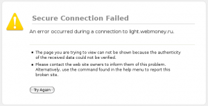 secure connection failed webmoney light in firefox