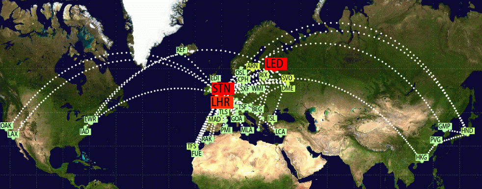 flight map as of Jan 2020