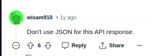 don't use json, quit you job instead