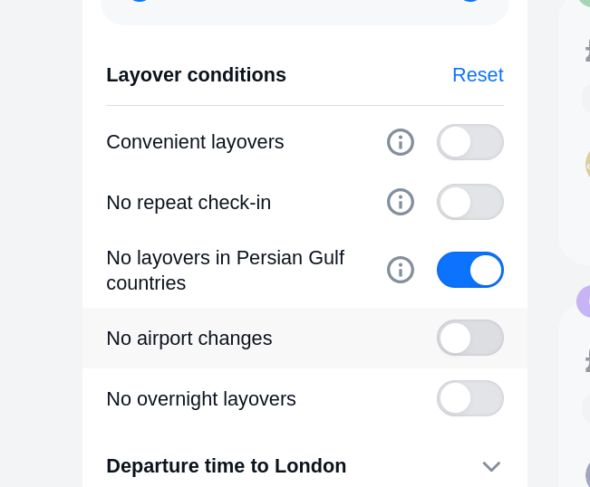 Aviasales allows to exclude Gulf countries